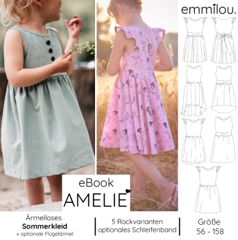 ebook Sommerkleid "Amelie" Größe 56-158 Schnittmuster & Nähanleitung